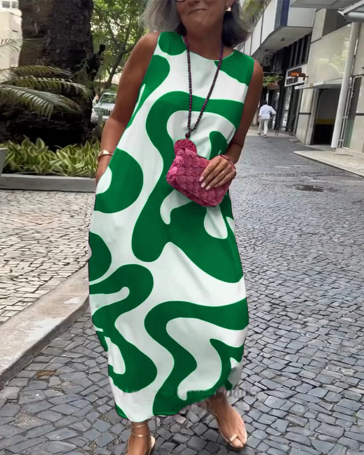 Reese | Sleeveless Geometric Dress