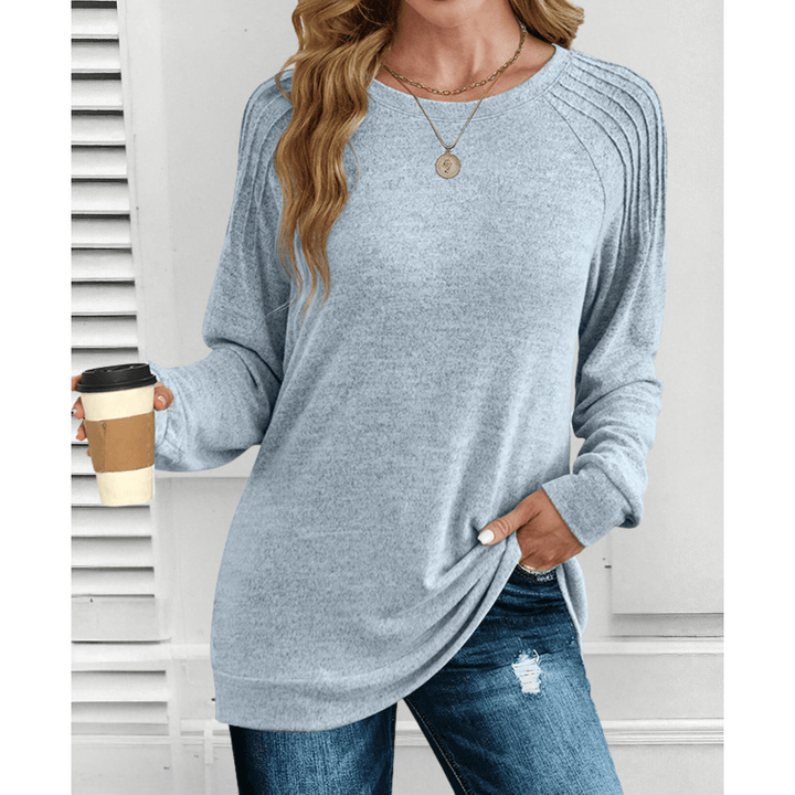 Anika | Ribbed Shoulder Long-Sleeve