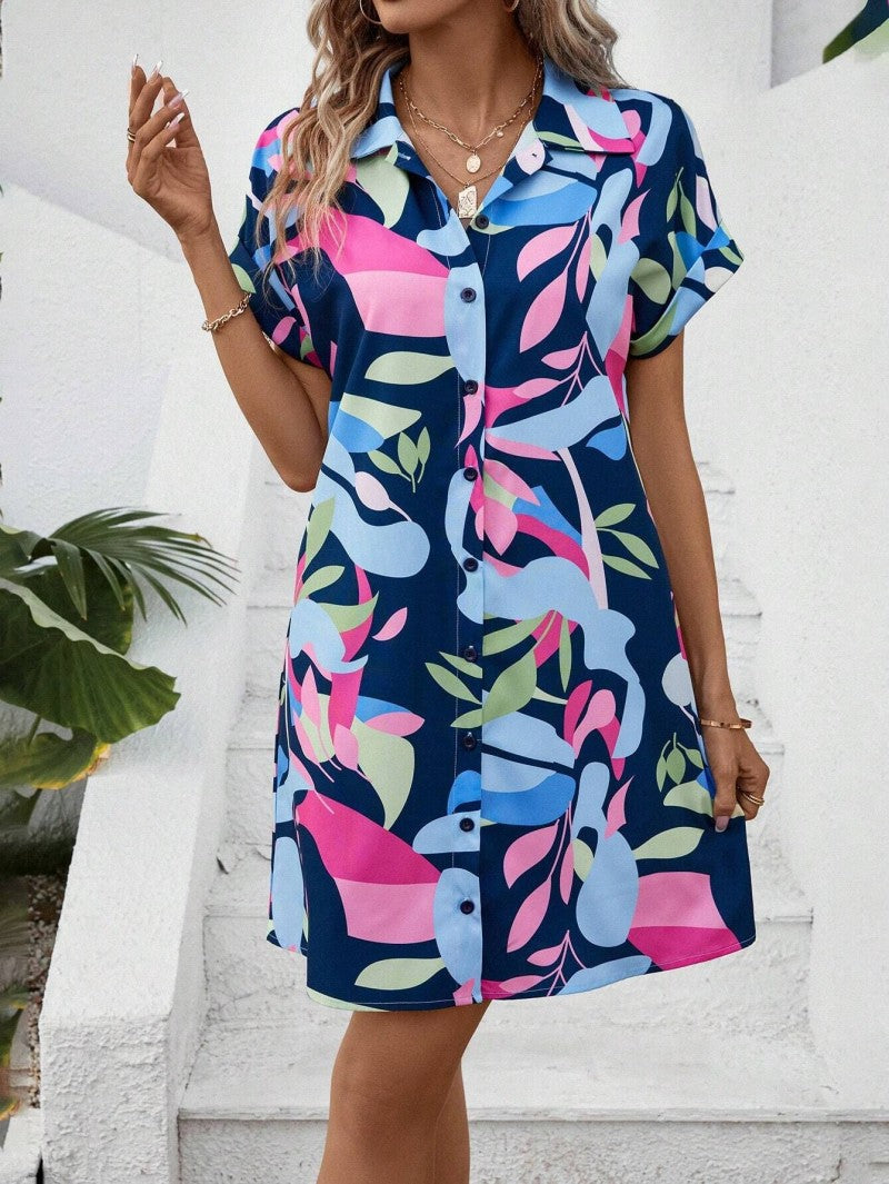 SIENNA | PRINTED BUTTON-DOWN DRESS