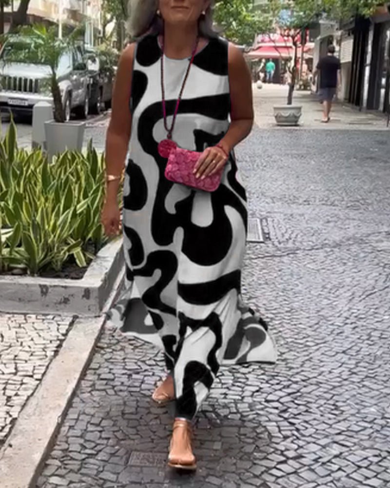 Reese | Sleeveless Geometric Dress