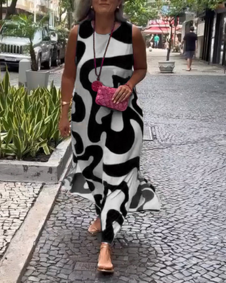 Reese | Sleeveless Geometric Dress