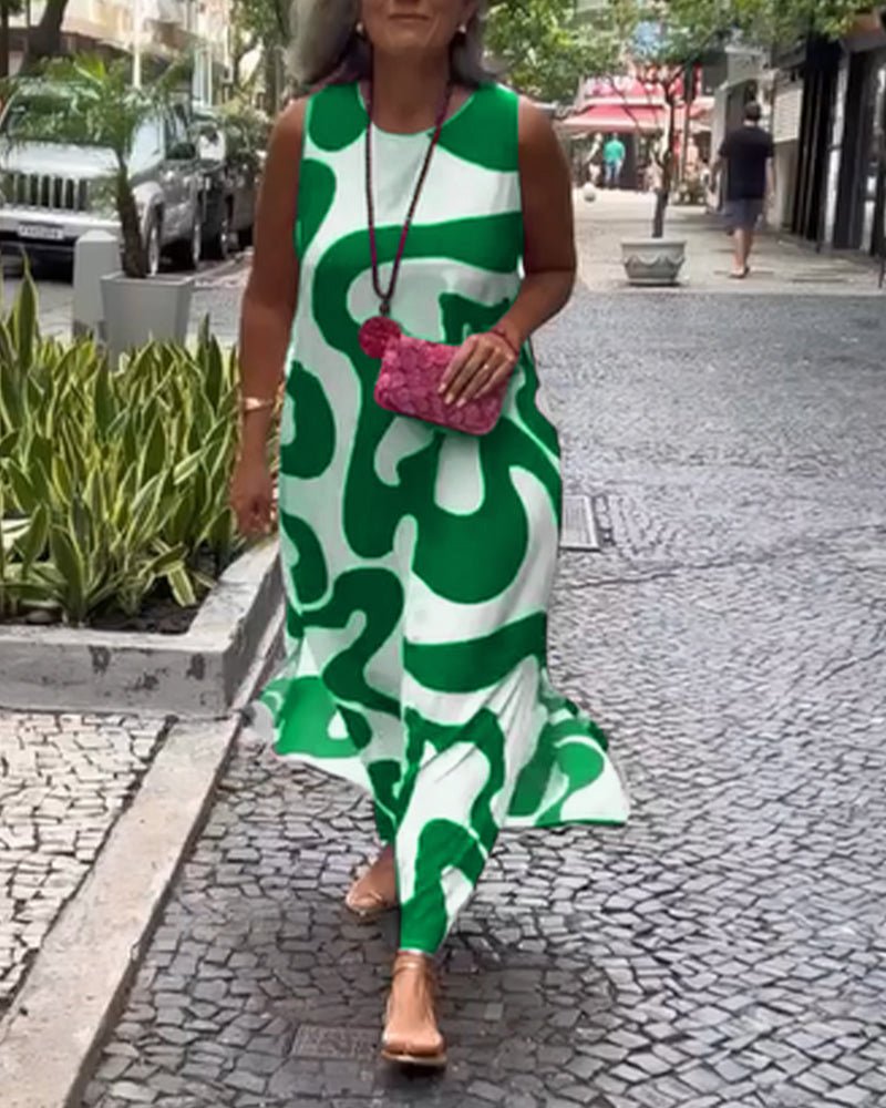 Reese | Sleeveless Geometric Dress