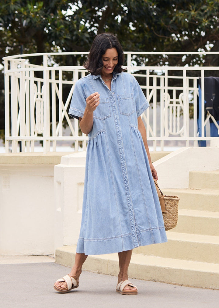Viella | Breezy Blue Shirtdress