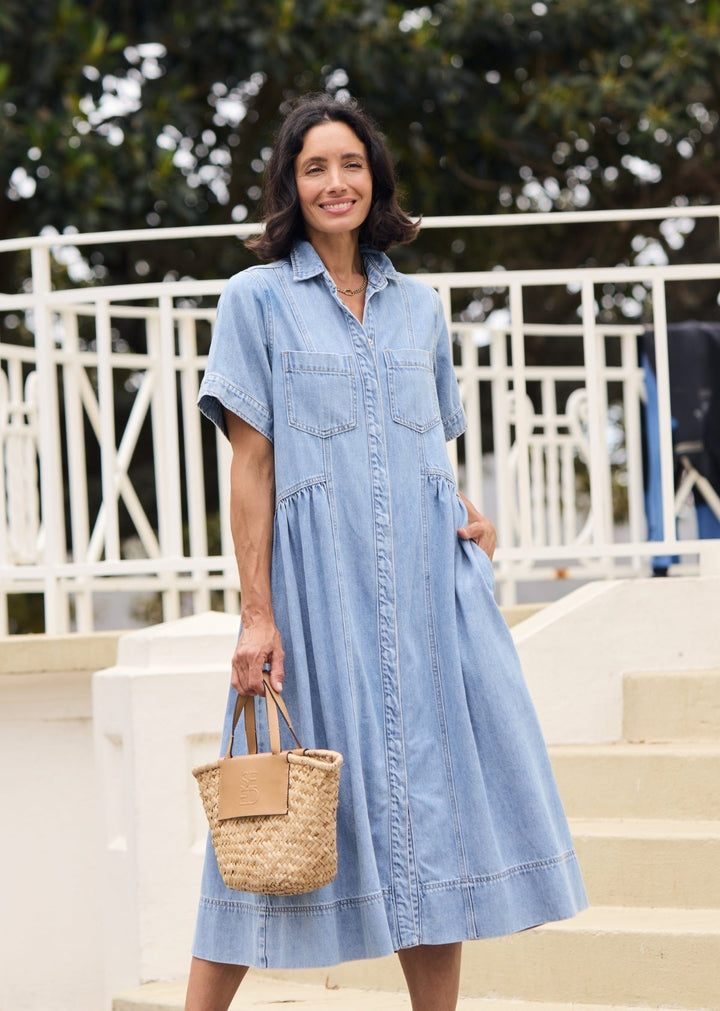 Viella | Breezy Blue Shirtdress