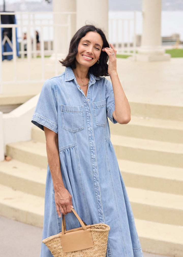 Viella | Breezy Blue Shirtdress