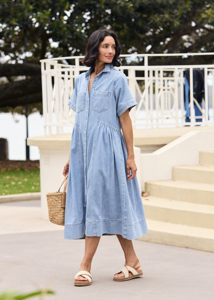 Viella | Breezy Blue Shirtdress
