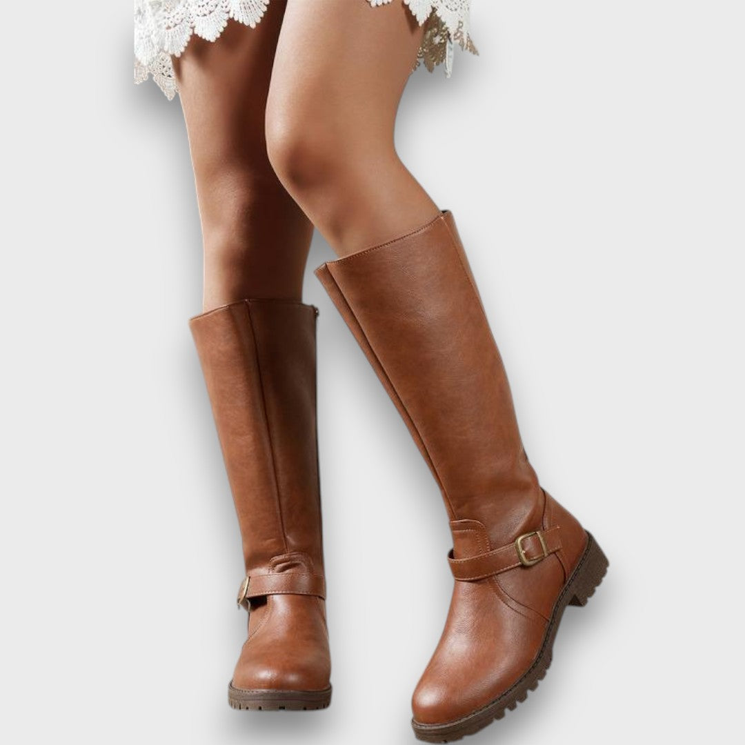 Elsira Low-heel riding-style boots