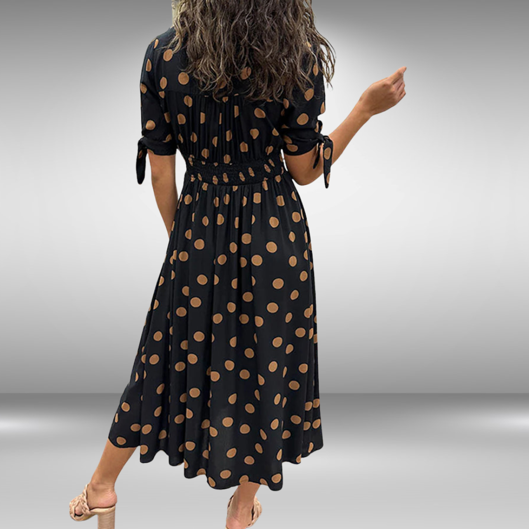 Monique | Elegant Polka Dot Dress