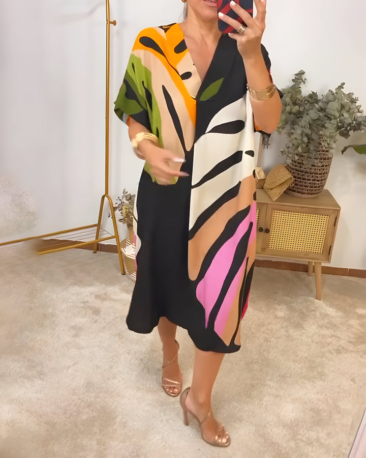 WYNNE | ABSTRACT PATTERN DRESS