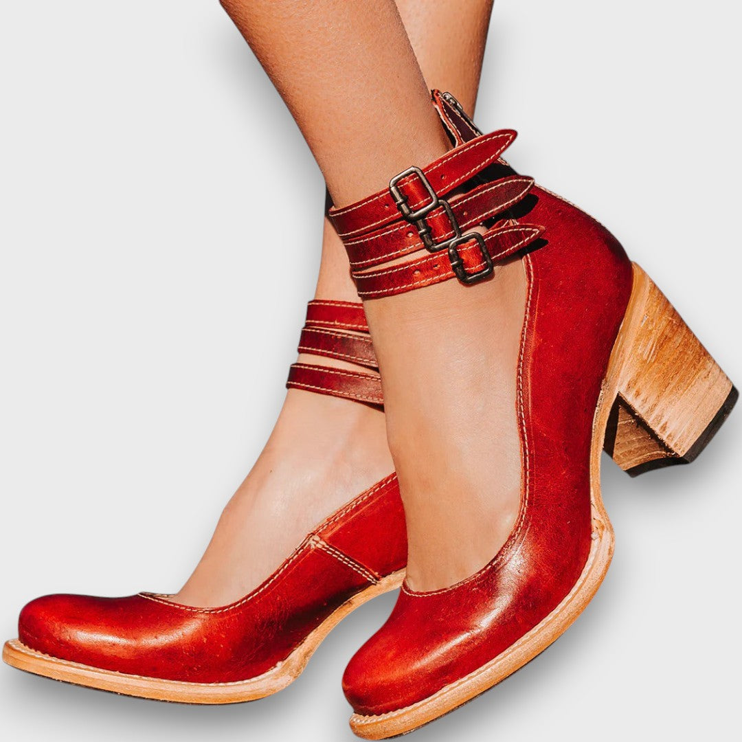 Ginevra Ankle Boots with Multiple Straps and Block Heel