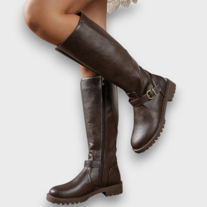 Elsira Low-heel riding-style boots