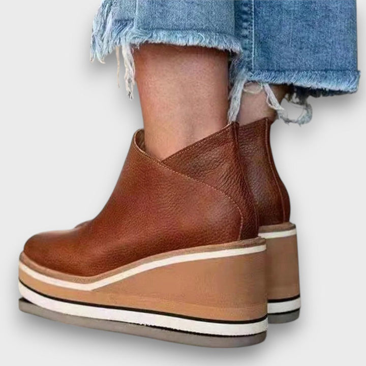 Alvaya Everyday Stylish Wedge Ankle Boots