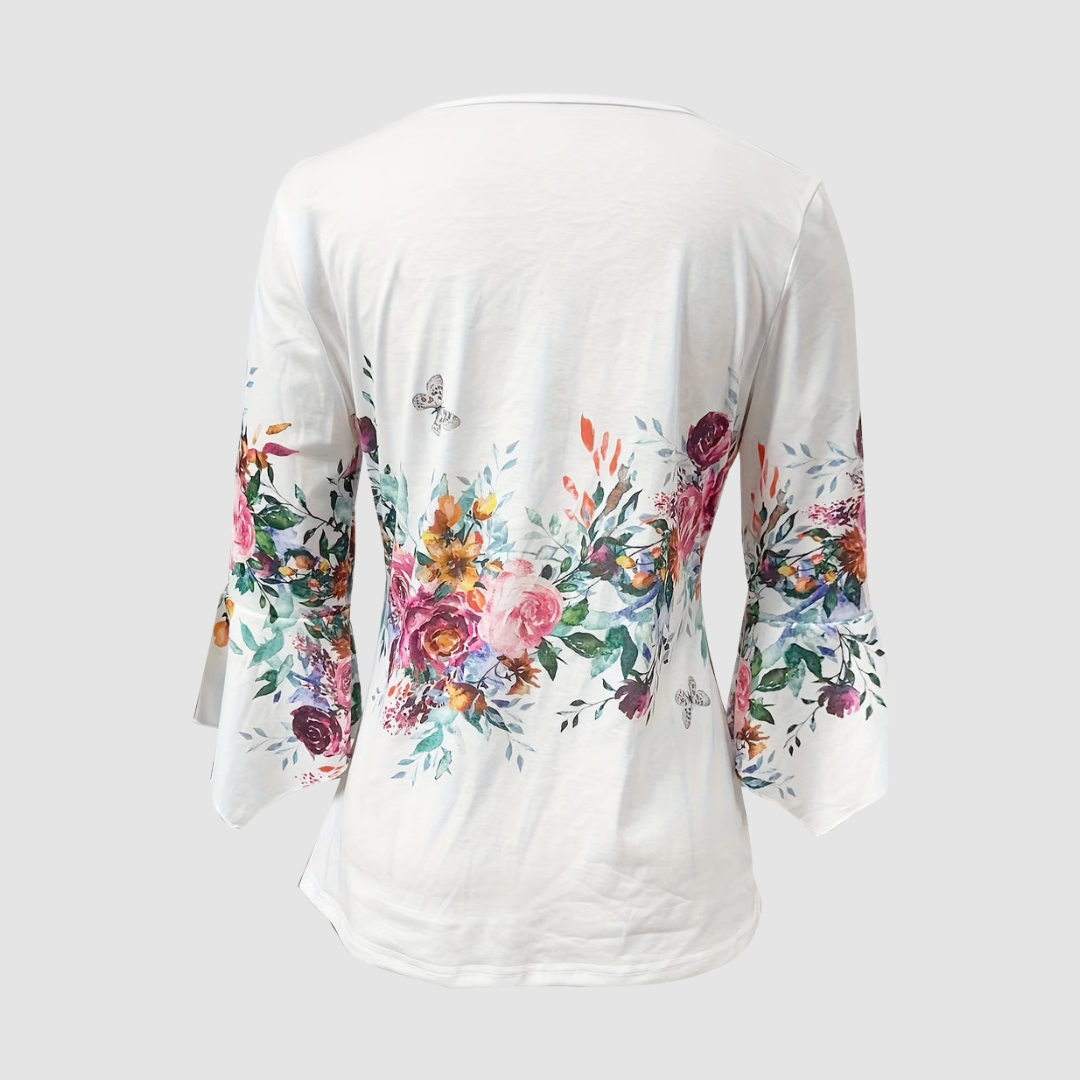 Eva™ Timeless breathable floral blouse