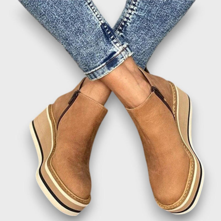 Alvaya Everyday Stylish Wedge Ankle Boots