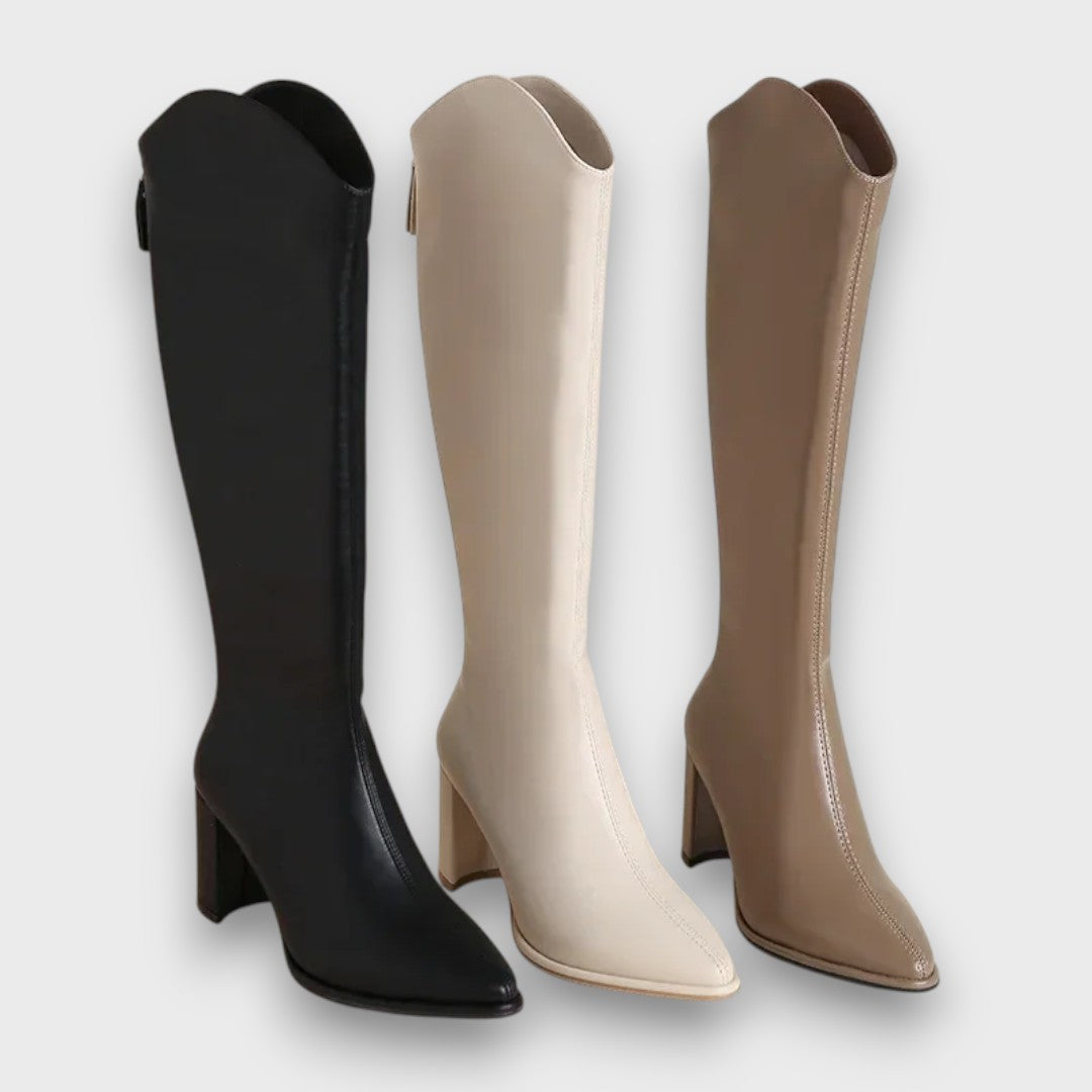 Valerine Sleek high-heel longline boots
