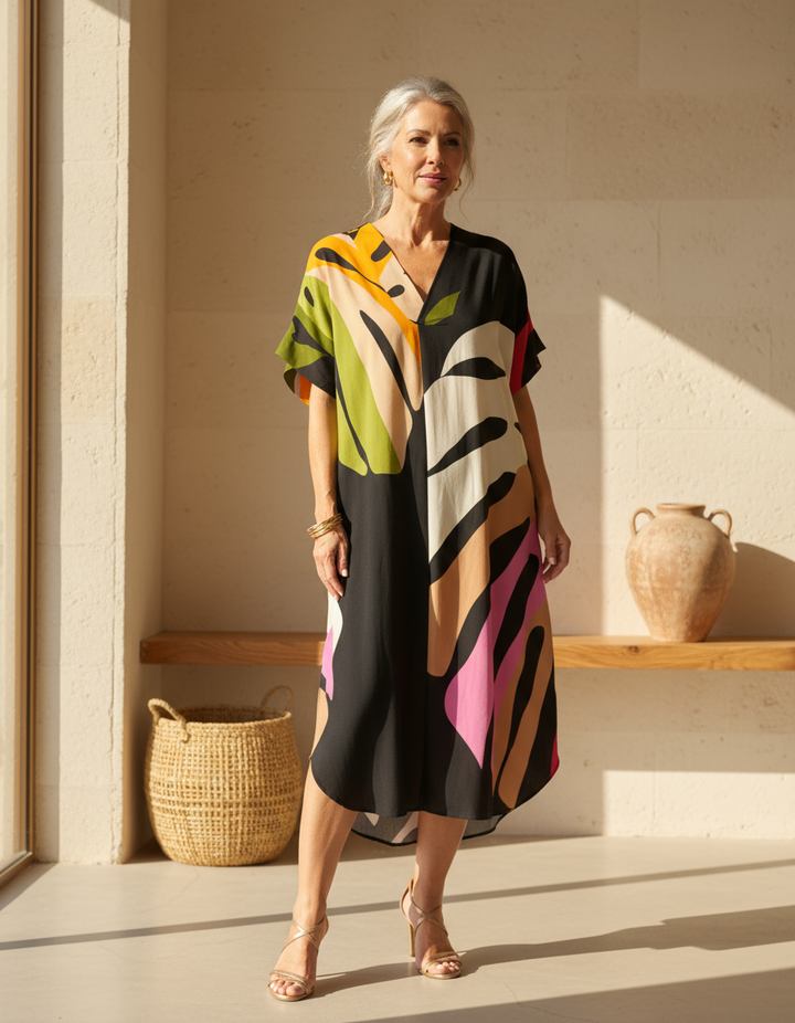WYNNE | ABSTRACT PATTERN DRESS